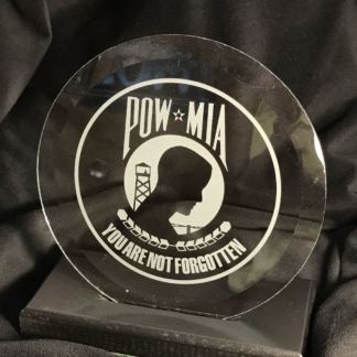 US POW/ MIA 6" Glass Bevel