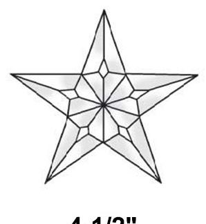 Beveled Glass Cluster - MEC226 5pt. (Star set of 2)