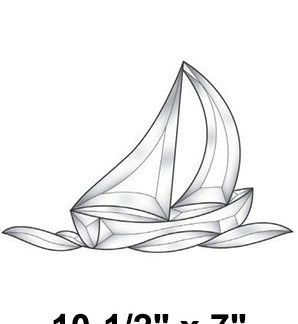 Beveled Glass Cluster - MEC812 Sailboat