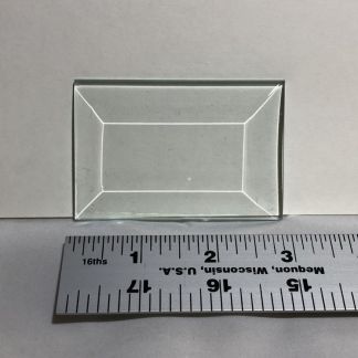 2" x 3" Rectangle Bevel Glass