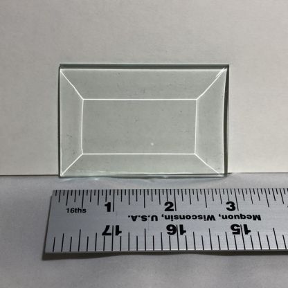 2" x 3" Rectangle Bevel Glass