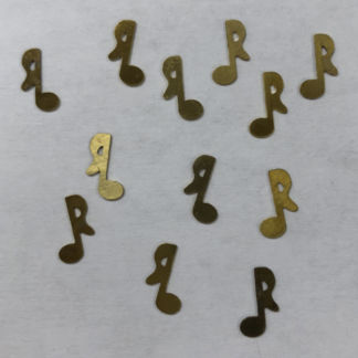 Brass Mini Music Notes Set of 12- 8504