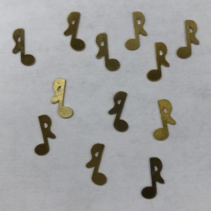Brass Mini Music Notes Set of 12- 8504