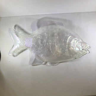Giant 3-D Glass Fish Clear Irridized