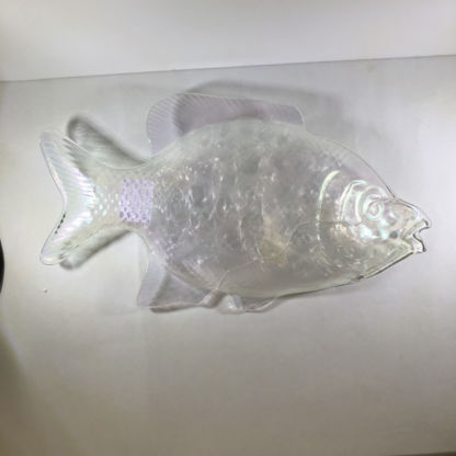 Giant 3-D Glass Fish Clear Irridized