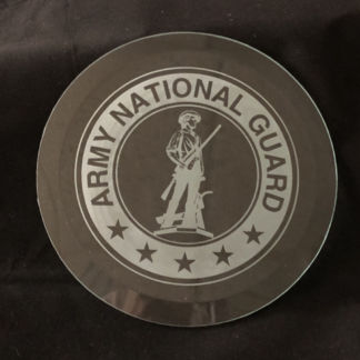 National Guard Etched 6" Glass Bevel