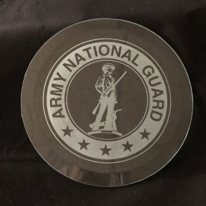 National Guard Etched 6" Glass Bevel
