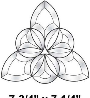 Celtic Tri-Circle Beveled Glass Cluster - MEC827