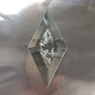 Glue Chip Diamond Bevel Glass 2" x 4"