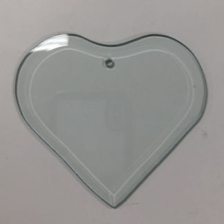 Clear Heart Bevel with hole