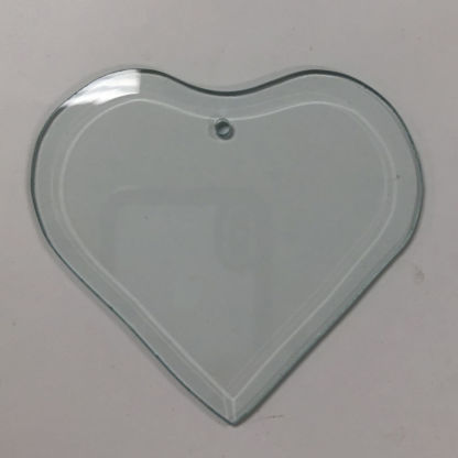 Clear Heart Bevel with hole