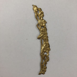 Brass Art Nouveau Lady with Flowers #1209