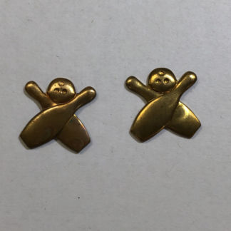 Brass Bowling Ball and Pins #1241