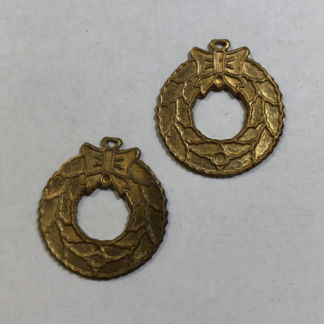 Small Brass Holiday Wreath #1230