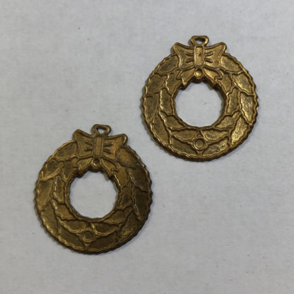 Small Brass Holiday Wreath #1230