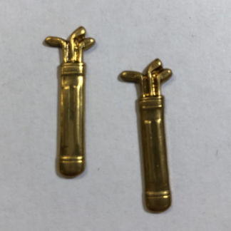Small Brass 3-D Golf Bags  #1225
