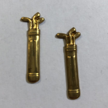 Small Brass 3-D Golf Bags  #1225