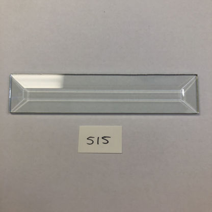 C#515 Rectangle Bevel Glass 1 1/8"  x 5 7/16" w/ Flat