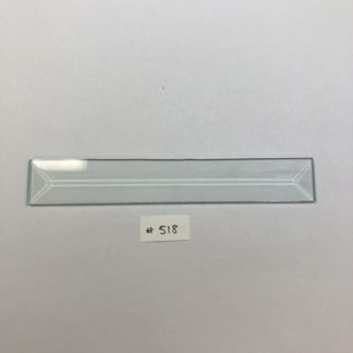 C#518 Rectangle Bevel Glass 1 1/8"  x 7 3/16" w/ Flat