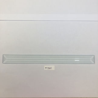 C#521 Rectangle Bevel Glass 1 1/8"  x 12" w/ Flat
