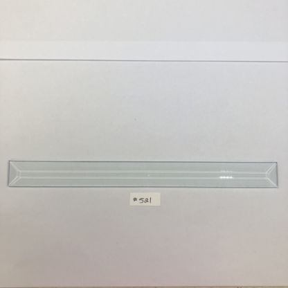 C#521 Rectangle Bevel Glass 1 1/8"  x 12" w/ Flat