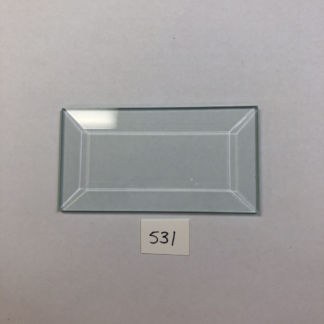 G#531 Rectangle Bevel Glass 2"  x 3 3/4"