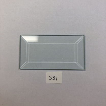 G#531 Rectangle Bevel Glass 2"  x 3 3/4"