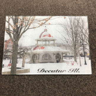 Decatur Transfer House Cutting Board-Day Winter View