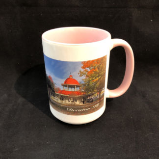 Decatur Transfer House Mug -Fall View White/Pink