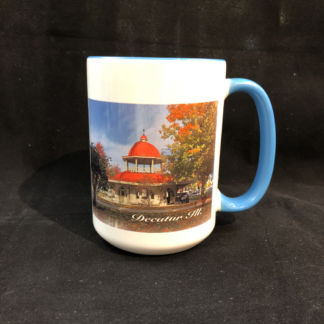 Decatur Transfer House Mug -Fall View White/Blue