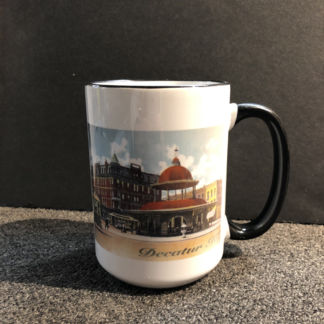 Decatur Transfer House Mug -Vintage View White/Black