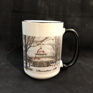 Decatur Transfer House Mug -Winter View White/Black