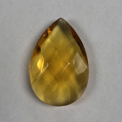 Teardrop Pressed Jewel 17mm x 26mm Light Amber