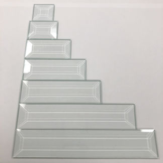 1 1/2"  x 9" Rectangle Bevel Glass
