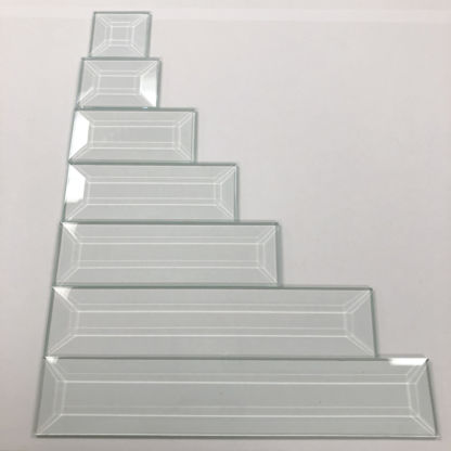 1 1/2" x 1 1/2" Clear Bevel Square - Image 2