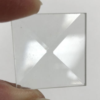 1" x 1" Clear Bevel Square
