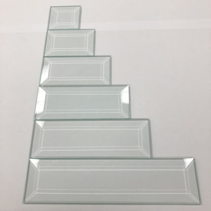 2" x 2" Clear Bevel Square-#1251 - Image 2