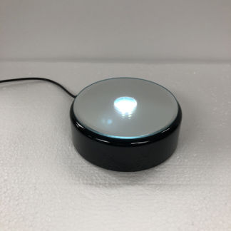 Lighted Base-3 3/4" Black Round Colored Light