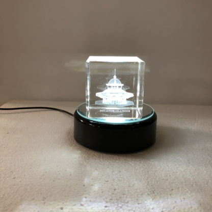 Lighted Base-3 3/4" Black Round Colored Light - Image 2