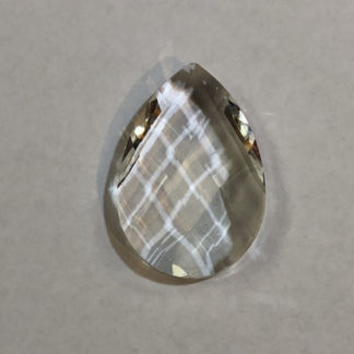 Teardrop Pressed Jewel 27 mm x 42 mm Clear