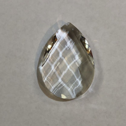 Teardrop Pressed Jewel 27 mm x 42 mm Clear
