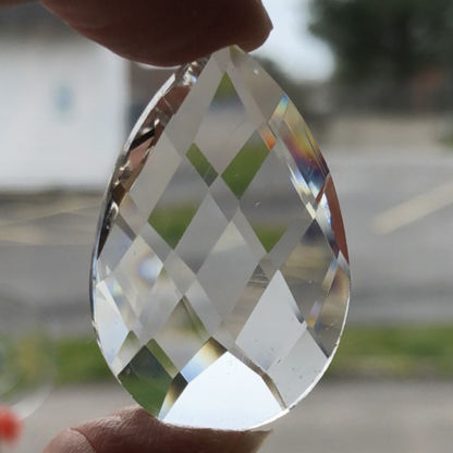 Teardrop Pressed Jewel 27 mm x 42 mm Clear - Image 2