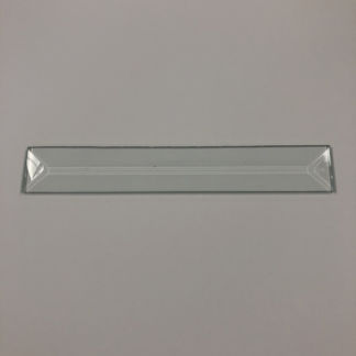 C#552 Rectangle Bevel Glass 1 1/8"  x 7 3/8" w/ Flat