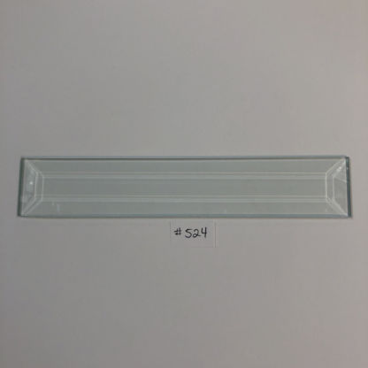 D#524 Rectangle Bevel Glass 1 1/2"  x 7 15/16"