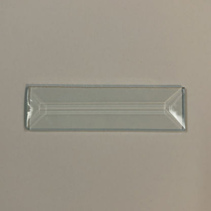 C#567 Rectangle Bevel Glass 1 1/8"  x 6 1/4" w/ Flat