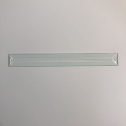 F#547 Rectangle Bevel Glass 1 1/4"  x 10 5/8"