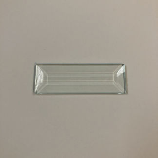 B#555 Rectangle Bevel Glass 1 1/16"  x 3 1/8" w/ Flat