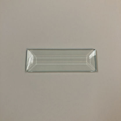 B#555 Rectangle Bevel Glass 1 1/16"  x 3 1/8" w/ Flat