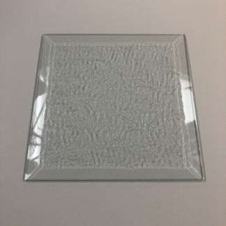 6" x 6 " Glue Chip Square Bevel Glass