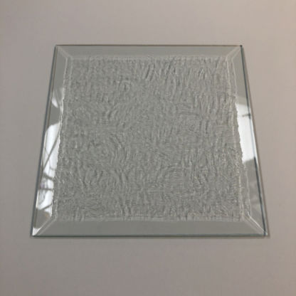 6" x 6 " Glue Chip Square Bevel Glass